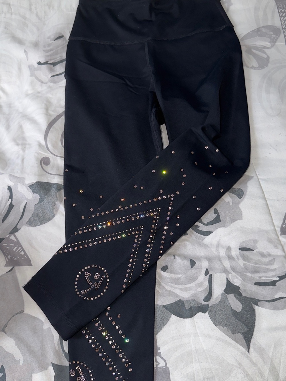 Zumba Fitness Black Rhinestone Embellished Jeggings